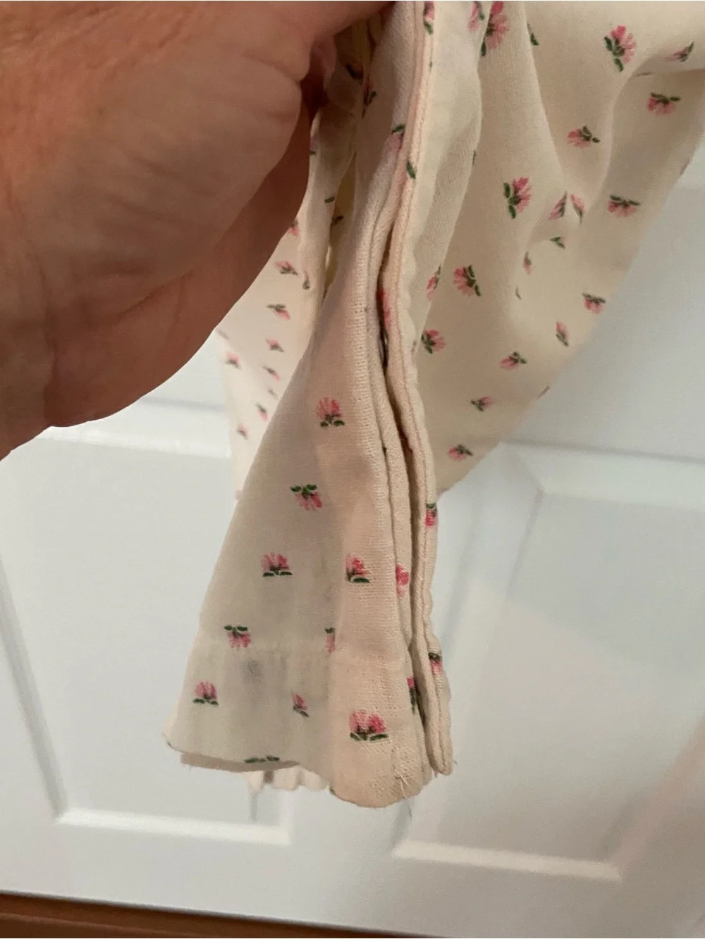 Old Navy Cream One-Piece Bodysuit with Pink Trim